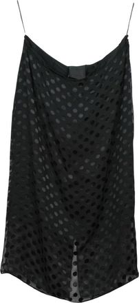 Givenchy Longuette in Chiffon - Dames - Korte rokken - Zwart - XS - Chiffon - Rokken