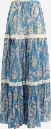 Etro Gonna lunga in cr&ecirc;pon di seta Woman 40