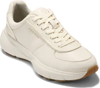 Cole Haan GrandPr&oslash; Runner 2.0 Leather Sneaker in Ivory Leather at Nordstrom, Size 6.5