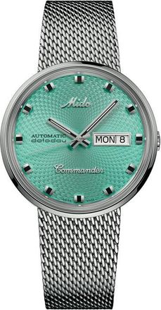 Mido Commander 1959 Automatic Mesh Strap Watch, 37mm in Blue at Nordstrom