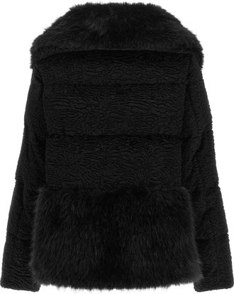 Herno Eco-Fur Astrakhan-Effect Jacket - Black