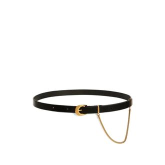 Jil Sander Belts, female, Black, Size: 75 CM Black Leather Belts for Women