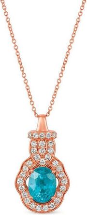 Le Vian Ladies Blueberry Zircon Necklaces set in 14K Strawberry Gold