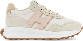 Hogan Beige Color Block Sneakers