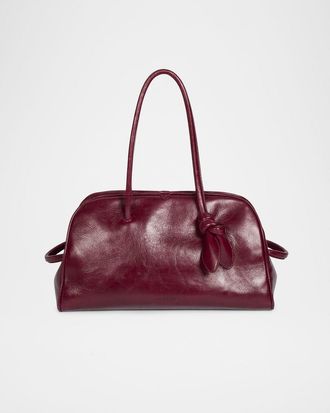 Jacquemus Le Turismo Leather Top Handle Bowling Bag