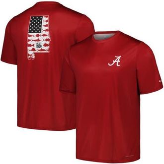Columbia Mens Columbia Crimson Alabama Crimson Tide Terminal Tackle Omni-Shade T-Shirt at Nordstrom, Size Xx-Large