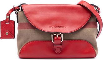 Burberry Pre-owned Burberry Leather and House Check Canvas Henham Crossbody Ladies CX23WNEJ666IJPBL