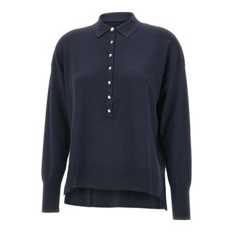 Elena Miro Dames, Truien, Blauw, Maat: M Viscose