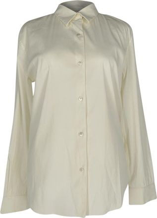 Theory Button-Down Shirt in White Cotton