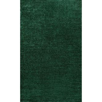 Jonathan Y Designs Haze Solid Low-Pile Area Rug in Emerald at Nordstrom, Size 5Ft 0In X 8Ft 0In