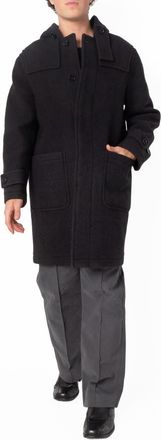 Burberry Single-Breasted Wool Duffle Coat, Brand Size 44 ( US Size 34 )