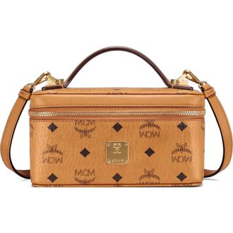 MCM Rockstar Vanity Case in Visetos Original in Brown at Nordstrom