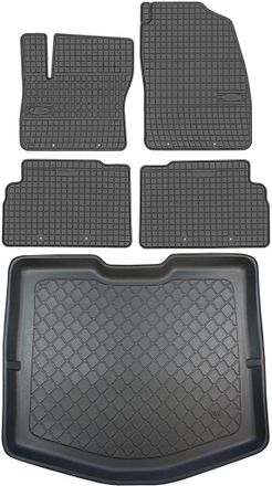 OEM Juego De Alfombrillas De Goma Para Coche Y Alfombrilla Para Maletero Para Ford C-max Ii Van (11/2010-06/2019)