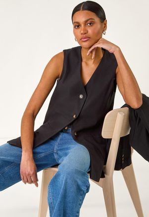 Roman Longline Button Waistcoat Jacket