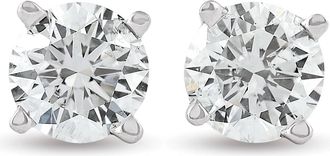 Pompeii3 3/4ct Round Diamond Studs 14K White Gold