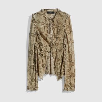 Gucci Printed Silk Shirt, Grey