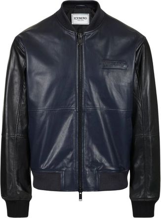Iceberg Leren Bomberjack - Heren - Bomber jackets - Veelkleurig - L - Leer - Jassen