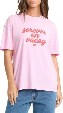 Billabong Vacay Forever Graphic Cotton Jersey T-Shirt in Prism Pink at Nordstrom, Size Medium
