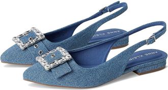 Anne Klein Kenni Womens Flat Shoes Denim : 7.5 M, Rubber/Vinyl