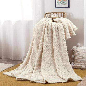 OEM Manta Con Peso Para Adultos Rbckvxz, Tama&ntilde;o Individual De 99 X 150 Cm, Doble Cara, Suave Jacquard De Lana De Cordero, C&oacute;moda Y Gruesa, Ideal Para Dorm