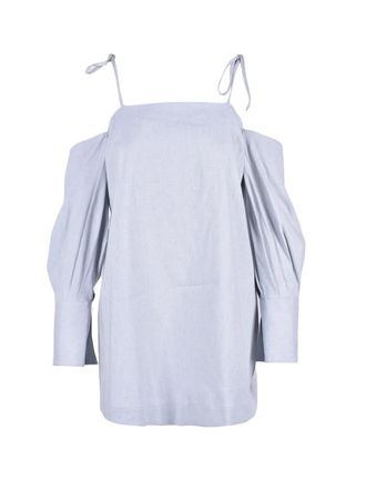 Erika Cavallini Semi Couture Blue Linen Viscose Dress