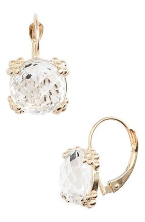 Anzie Dew Drop White Topaz Cluster Drop Earrings in Gold at Nordstrom