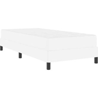 vidaXL Cama Con Colch&oacute;n Blanco Puro 90 X 200 Cm Cuero Sint&eacute;tico Vidaxl