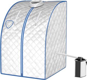 Costway 3l Mini Sauna De Vapor Port&aacute;til Con Control Remoto Cabina De Sauna Con Temperatura Y Temporizador Ajustables (plata) - Costway