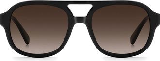 Kate Spade New York edie 54mm gradient square sunglasses in Black/brown Sf at Nordstrom