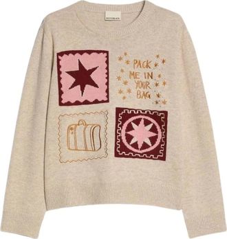 Pennyblack Disco Sweater - Dames - Truien - Beige - Maat: L Wol