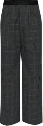 Balenciaga Wollen wijde pijpen broek - Heren - Wijde Broeken - Grijs - L - Wol - Broeken