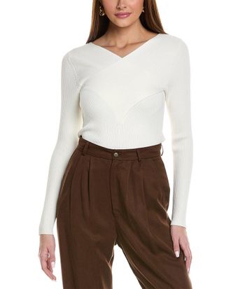 Reiss Heidi Cross Front Knitted Top