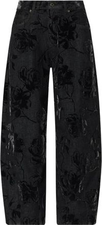 Liu Jo Pantal&oacute;n Over Antracita Est Floral - Jeans - Mujer - Negro - W25