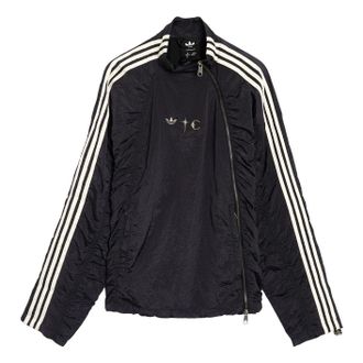adidas x Thug Club Woven Logo Relaxed Track Jacket Asia Sizing Black Silver Metallic KC2200