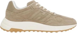Hogan Rope Suede Low-Top Sneakers - Heren - Sneakers - Bruin - 41 EU - Su&egrave;de - Schoenen