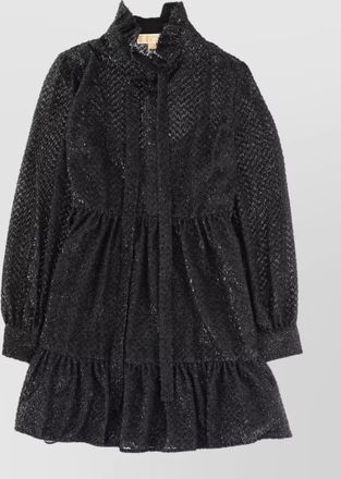 Michael Kors glitter high neck long sleeve dress