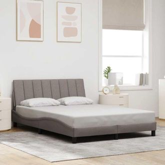 vidaXL Cama Sin Colch&oacute;n Tela Gris Taupe 140x200 Cm Vidaxl
