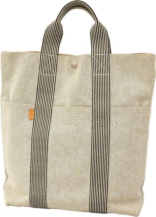 Herm&egrave;s Black Toile H Tote Bag (Pre-Owned)