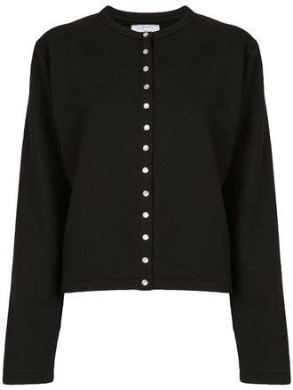 agnès b. Le Classique snap cardigan - women - Cotton - 2 - Black