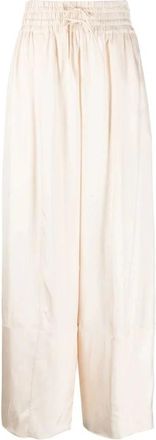 Jil Sander Trainingsbroeken - Dames - Wijde Broeken - Beige - XS - Broeken