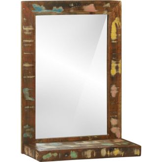 vidaXL Espejo De Ba&ntilde;o Marr&oacute;n 50 X 22 X 70 Cm Madera S&oacute;lida Recuperada Vidaxl
