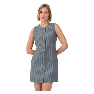 Kocca Short Dresses, female, Blue, Size: XL Mid Thigh Striped Dress