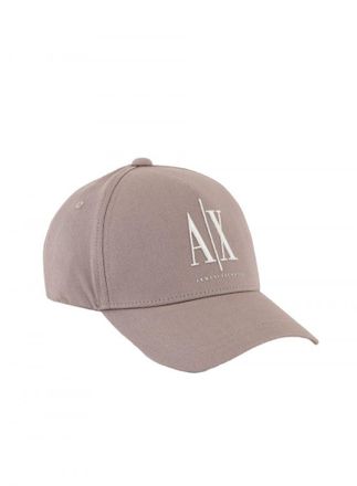 A|X Armani Exchange Mens Icon Logo Hat Baseball Cap, Driftwood, One Size