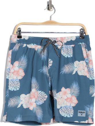 Hurley Chicama Volley Swim Trunks in Grey Teal at Nordstrom Rack, Size X-Large