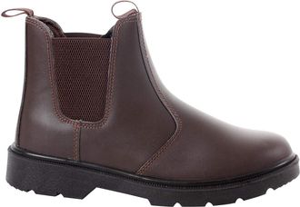 Generic Blackrock Dealer Workwear Steel Toe Cap Elasticated Safety Protective Boot (10 UK, Brown, numeric_10)