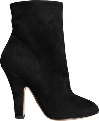 Dolce & Gabbana Womens Suede Ankle Boots High Heel - Black - Size EU 36