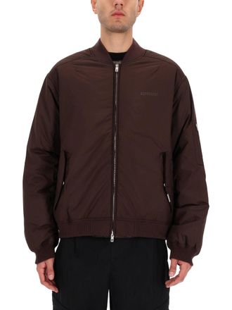 Represent Smart Brown Boxy Bomber Jacket