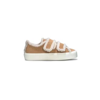 INUIKII Shearling Low Velcro - Dames - Sneakers - Beige - 41 EU - Wol - Schoenen