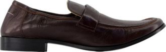 Maison Margiela Athene Leren Penny Loafer - Heren - Loafers - Bruin - 45 EU - Leer - Schoenen