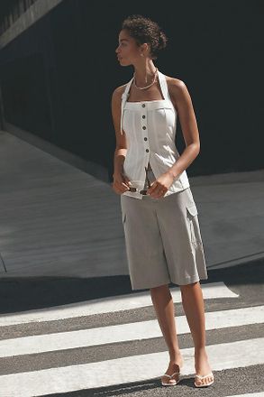 Maeve Backyard Slouchy Bermuda Shorts